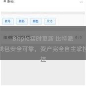 Bitpie实时更新 比特派钱包安全可靠，资产完全自主掌控