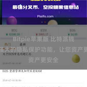 Bitpie苹果版 比特派钱包：强大的隐私保护功能，让您资产更安全