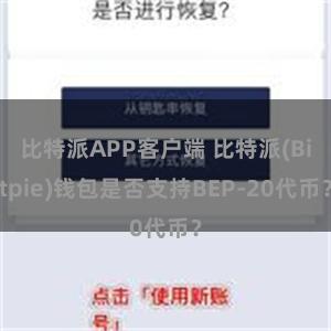 比特派APP客户端 比特派(Bitpie)钱包是否支持BEP-20代币？